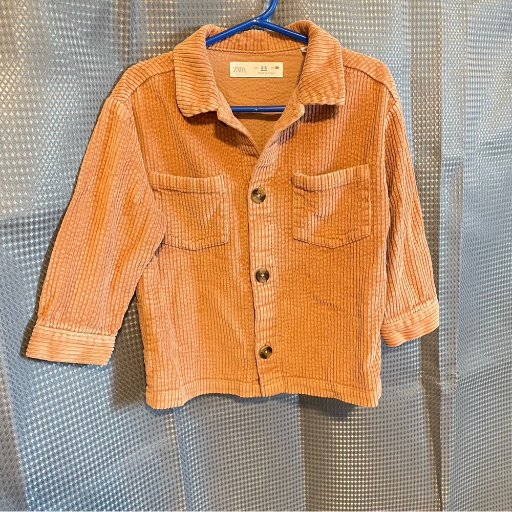 Zara Kids Peach Corduroy Jacket